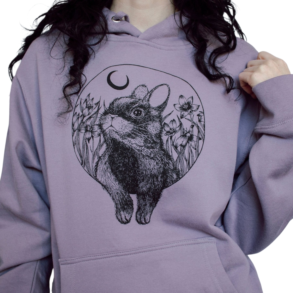NWOT Fennec Design "Rabbit and Moon" Unisex Hoodie (M)